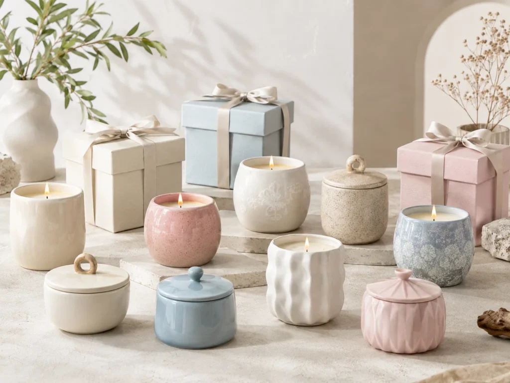 Custom Ceramic Candle Jars decoration and finishing