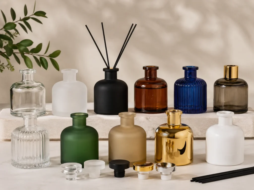 Custom Glass Diffuser Bottles decoration and finishing