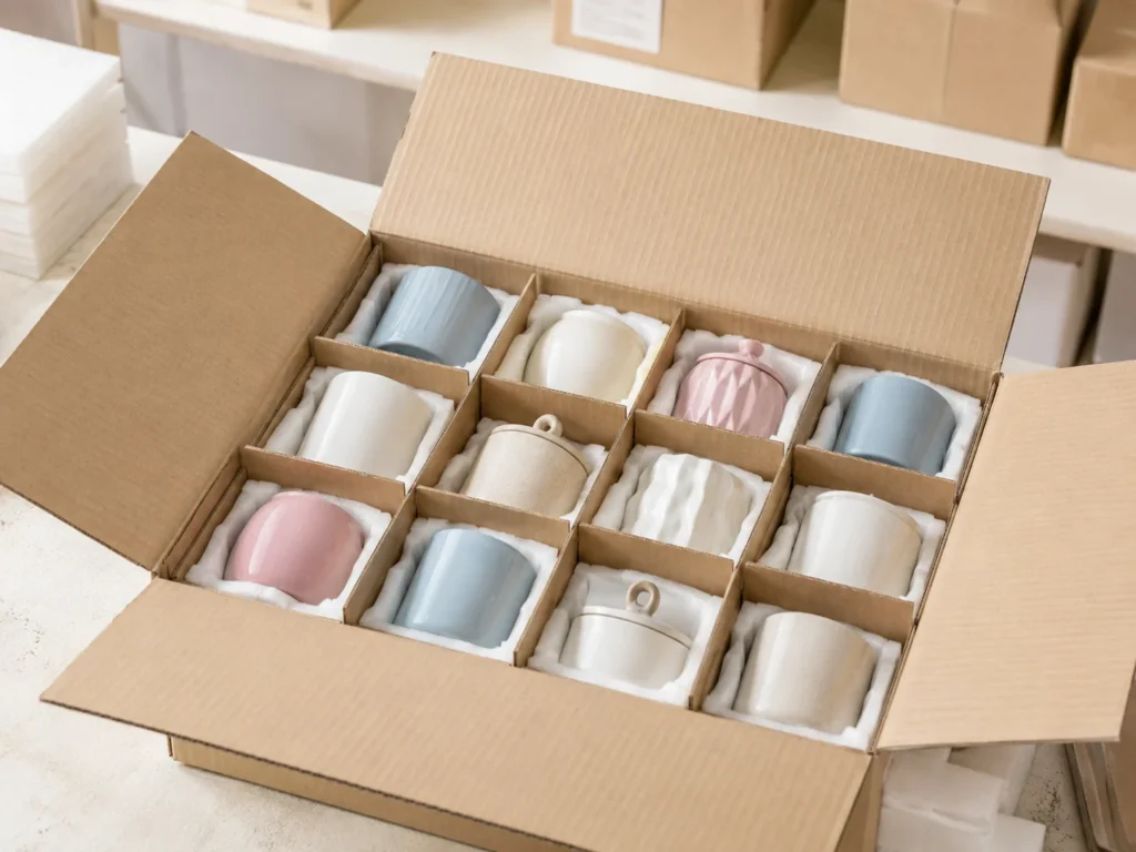 Ceramic Candle Jars bulk packaging