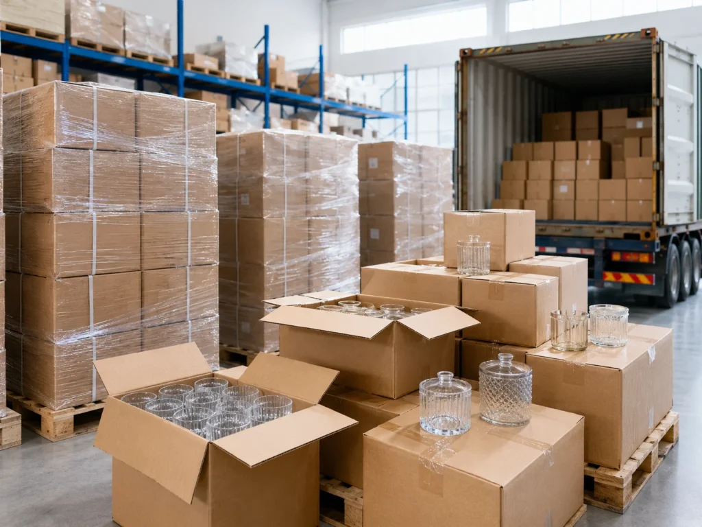 Glass Candle Jars Packing & Export