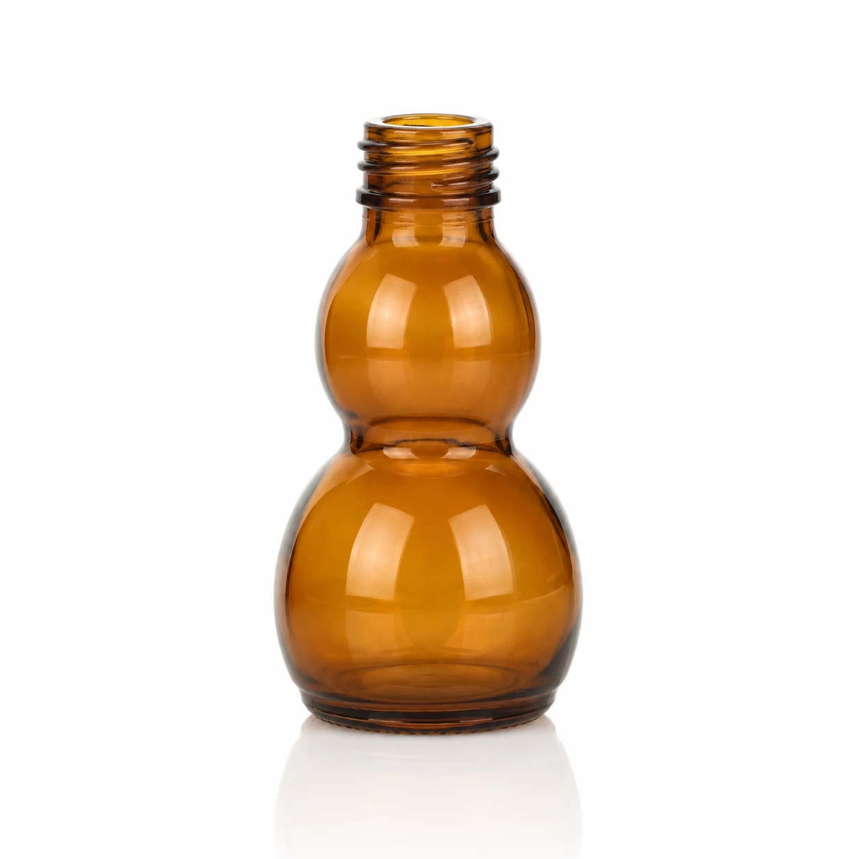 10ml–50ml Gourd-Shaped Amber Glass Essential Oil Bottles