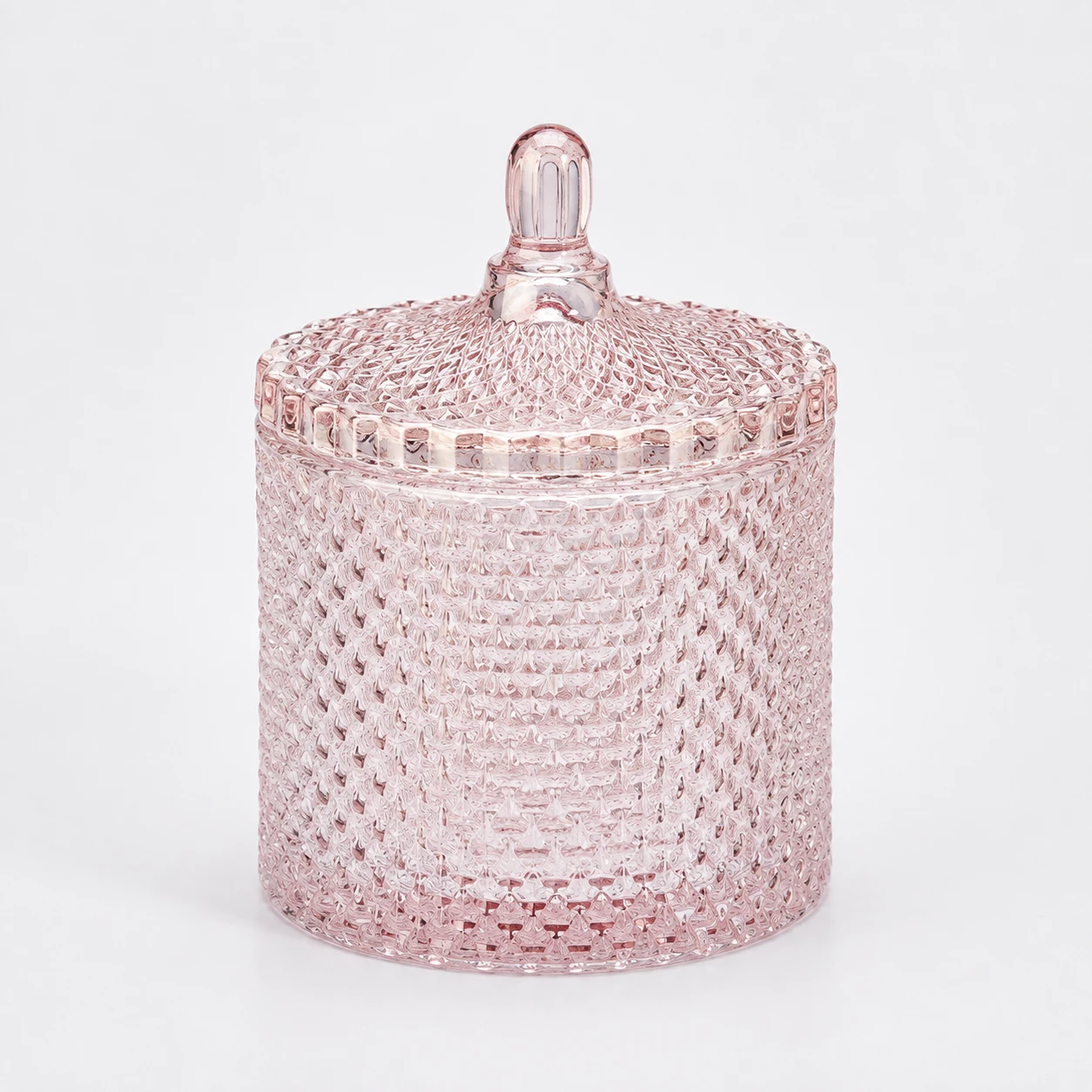 16oz Geometric Glass Candle Jar with Lid