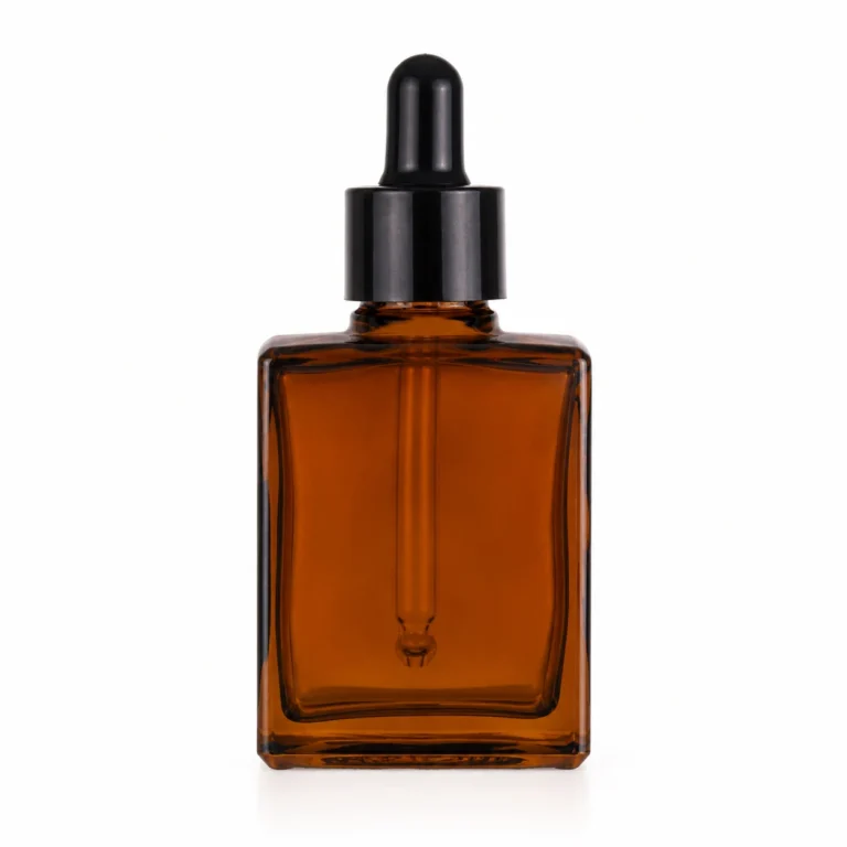 20ml Amber Square Glass Essential Oil Dropper Bottle Wholesale