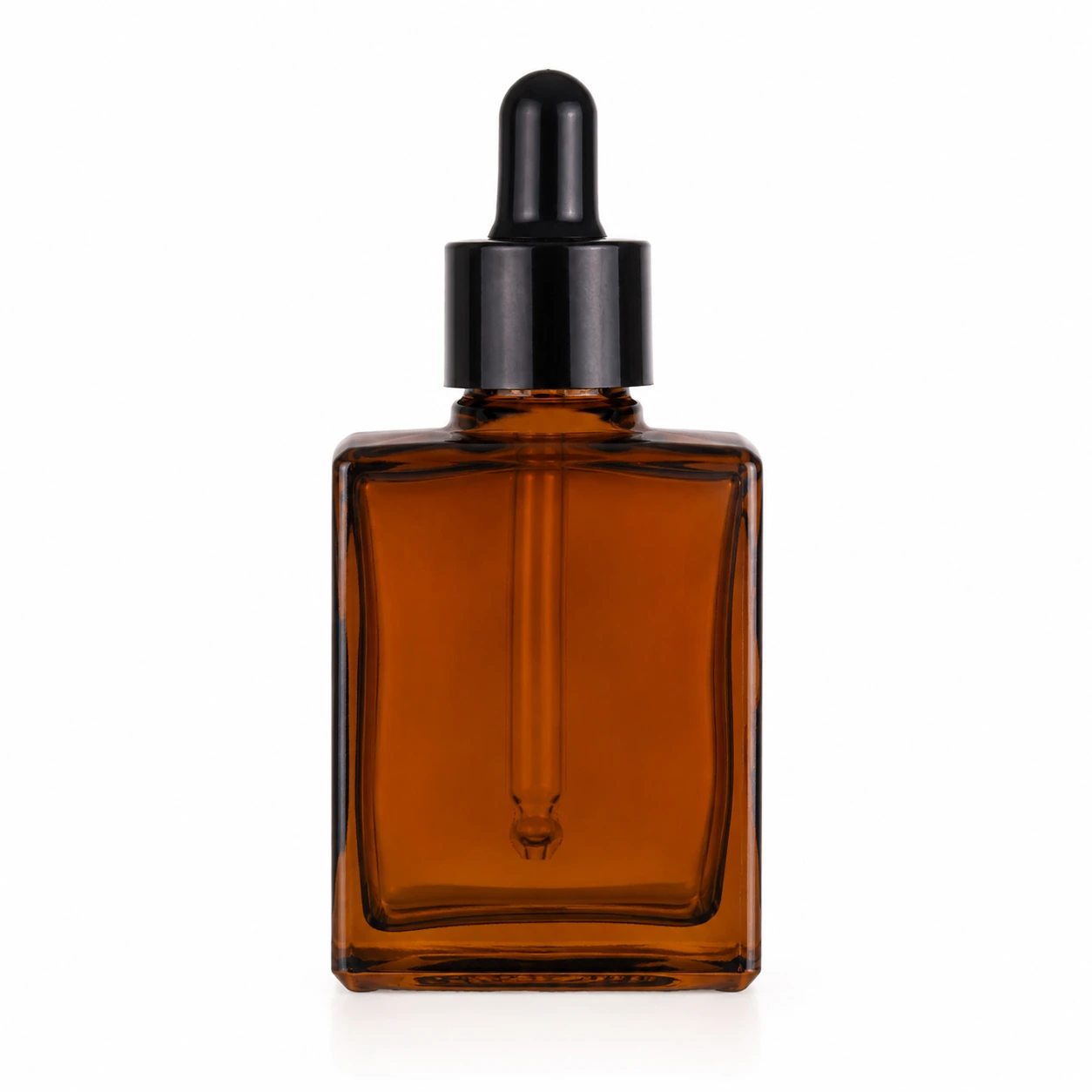 20ml Amber Square Glass Essential Oil Dropper Bottle