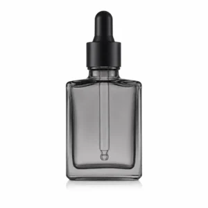 30ml Smoky Gray Square Glass Essential Oil Dropper Bottle Wholesale