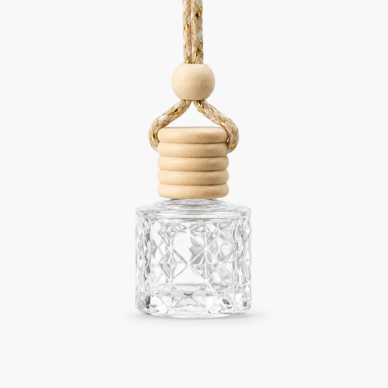 3ml–17ml Glass Car Diffuser Bottle with Wooden Cap