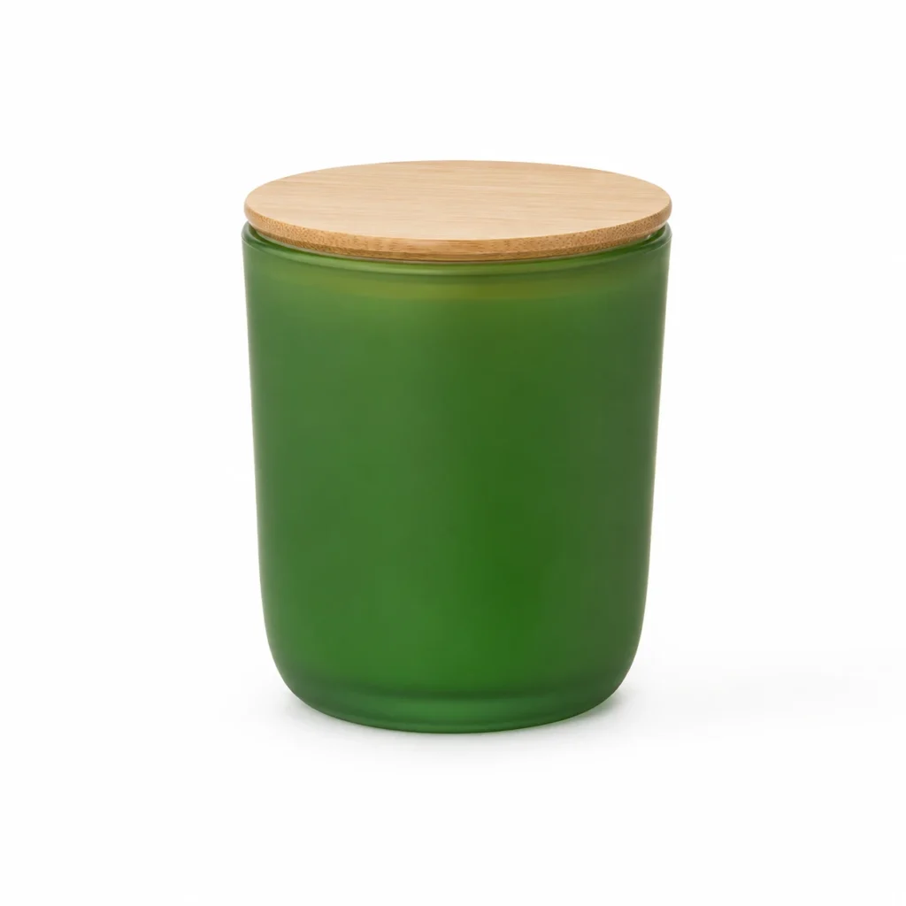 530ml Matte Round Glass Candle Jar with Lid