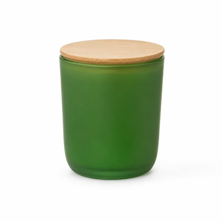 530ml Matte Round Glass Candle Jar with Lid Wholesale
