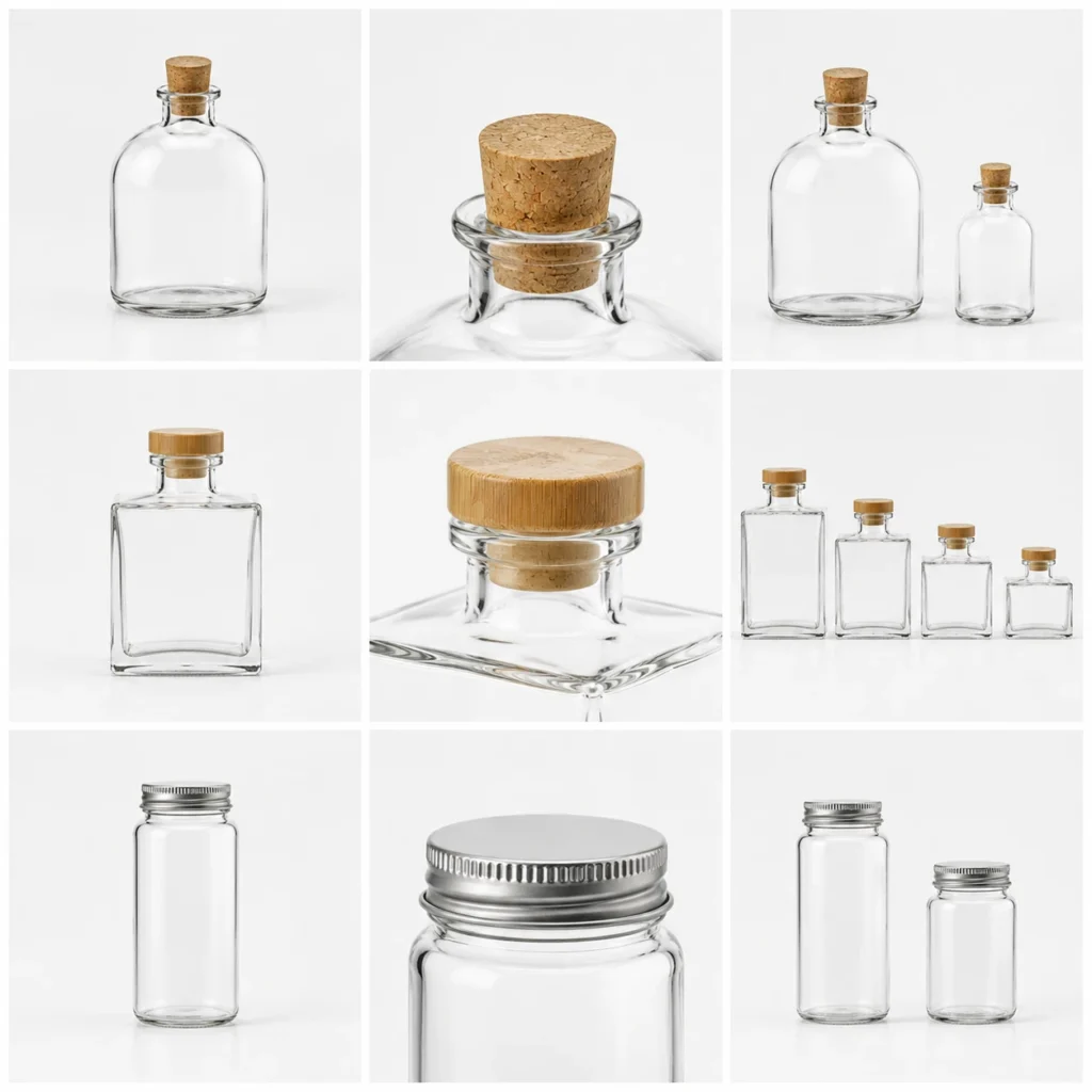Alternate product view of 9oz clear votive glass candle jar on a clean studio background