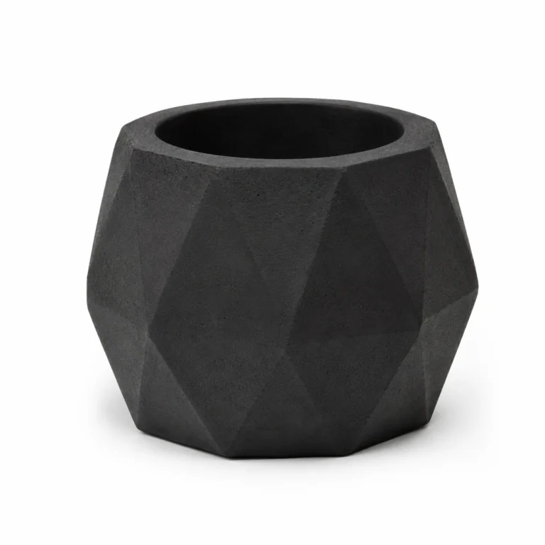 Geometric Black Concrete Candle Holder Wholesale