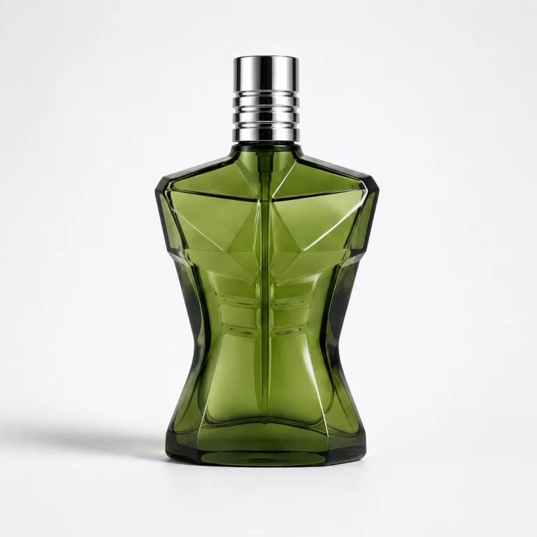 100ml Male Torso-Shaped Glass Perfume Bottle with Silver Sprayer