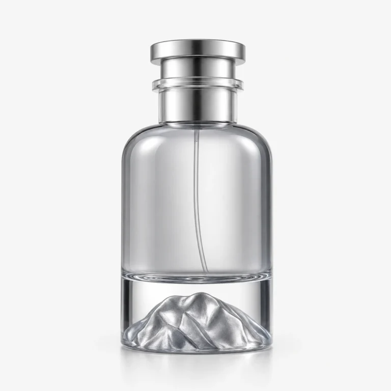 30ml / 50ml / 100ml Silver Mountain-Base Glass Perfume Bottle
