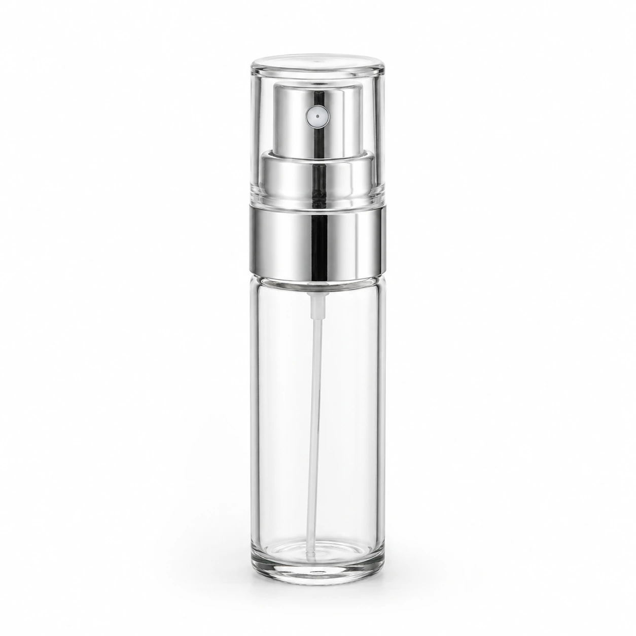 5ml refillable glass perfume atomizer GBC260A with clear cap and fine mist sprayer