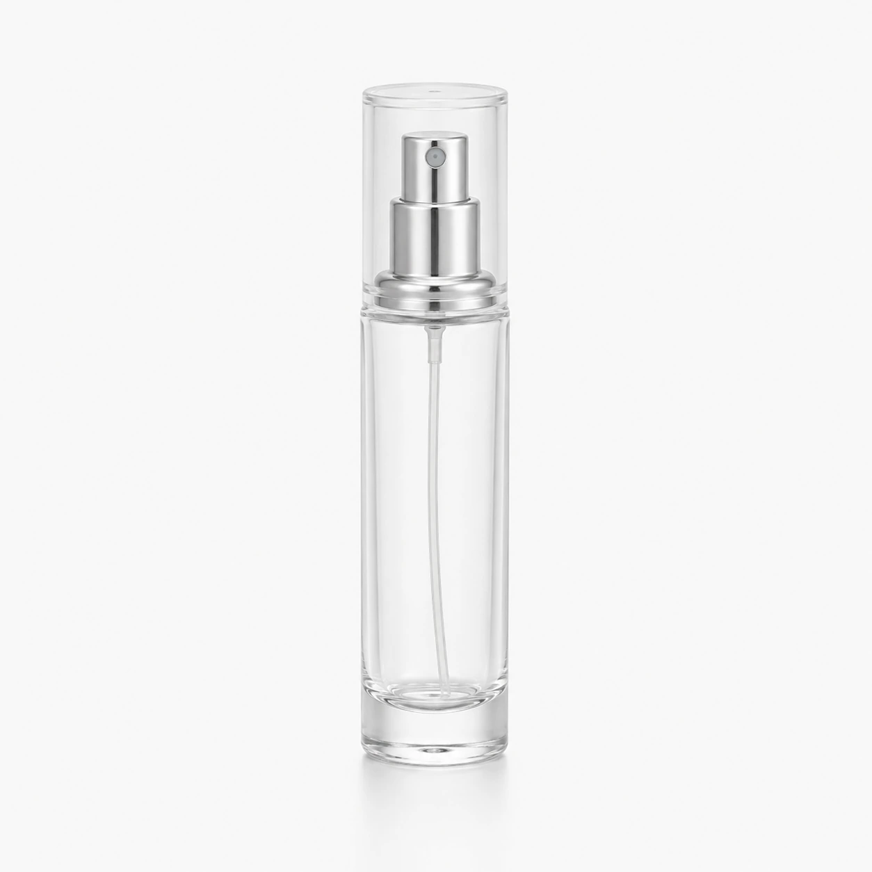 25ml portable clear glass perfume bottle HBP004 with fine mist atomizer