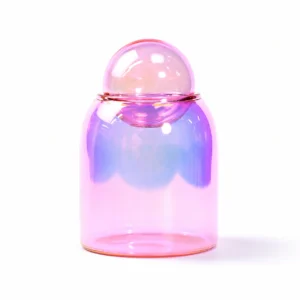 HC283 Electroplated Borosilicate Candle Jar with Dome Lid