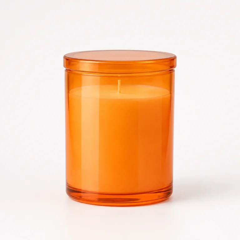 10oz Amber Borosilicate Glass Candle Jar with Glass Lid Wholesale