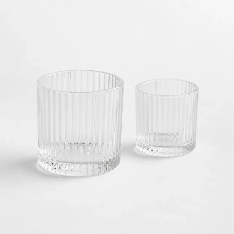 90ml & 350ml Fluted Glass Candle Jars Wholesale
