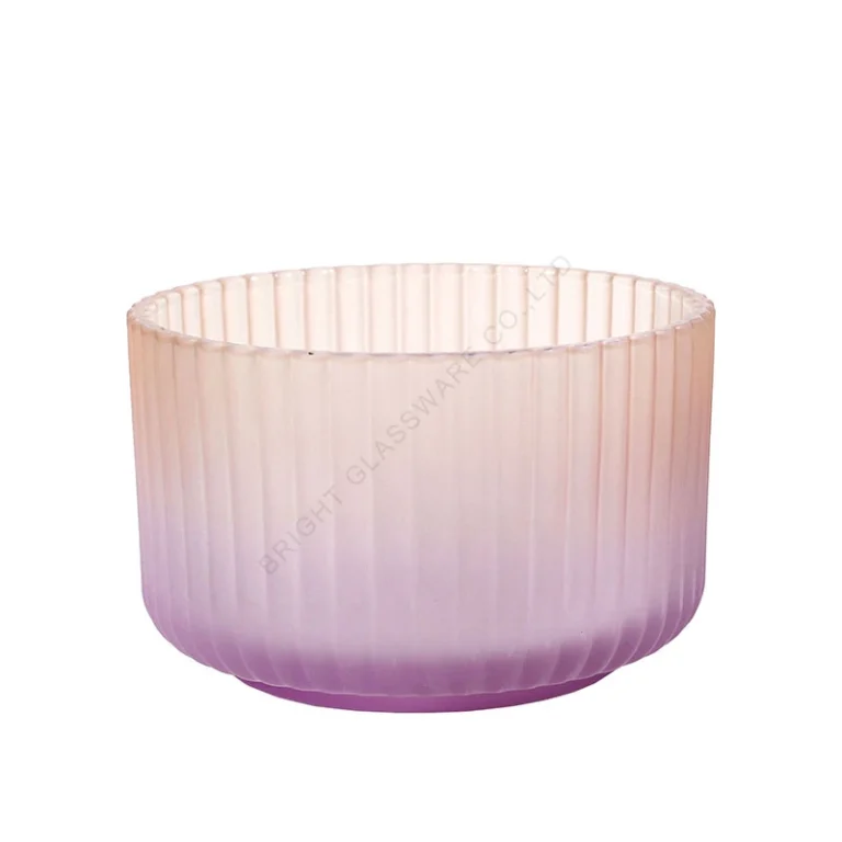 620ml Ribbed Glass Candle Jar – Wholesale