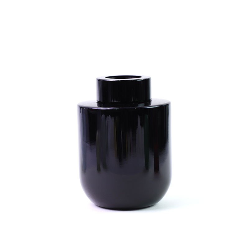 GBD001 Round Colored Glass Reed Diffuser Bottle - group or component view