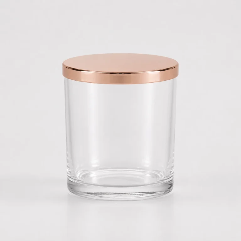 Round Glass Candle Jar with Lid and Box Wholesale