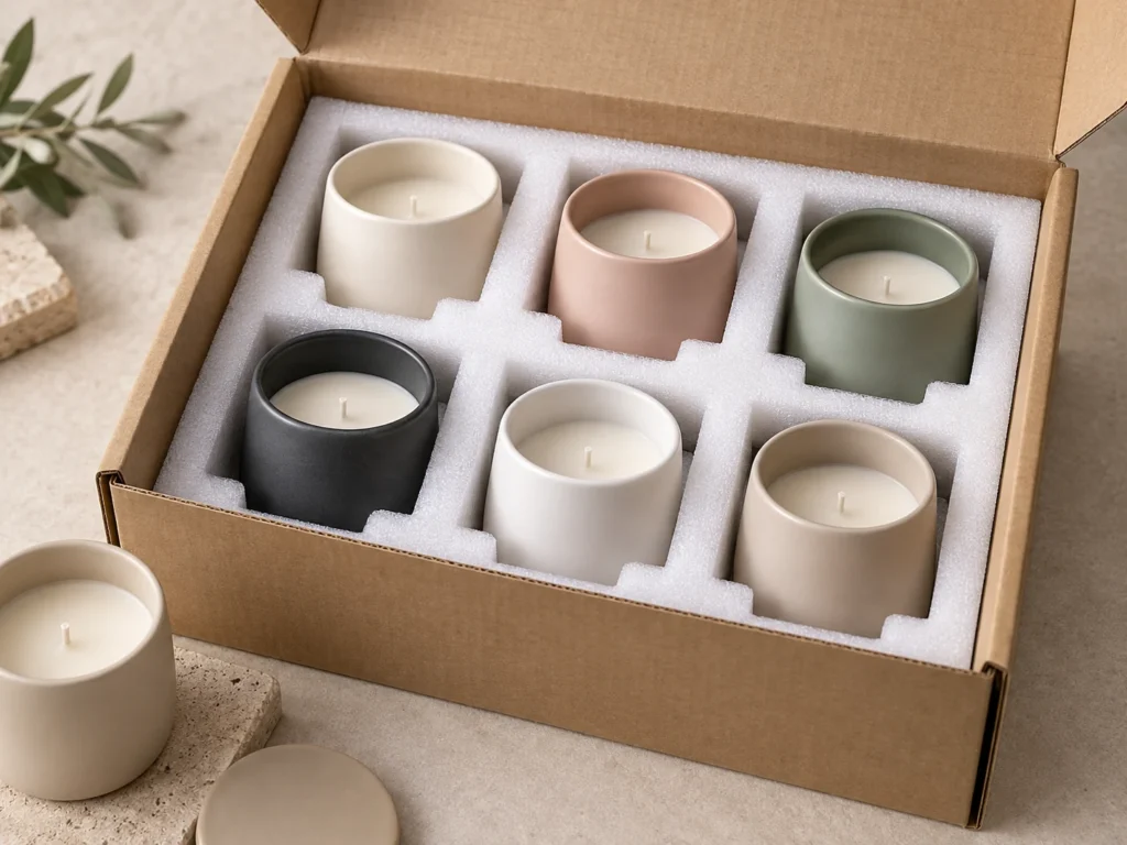 Ceramic Candle Jars bulk packaging