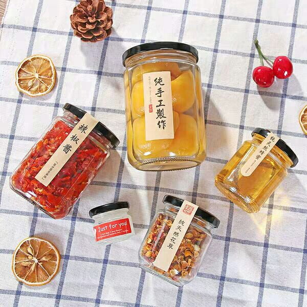 Runjie glass honey jar packaging product