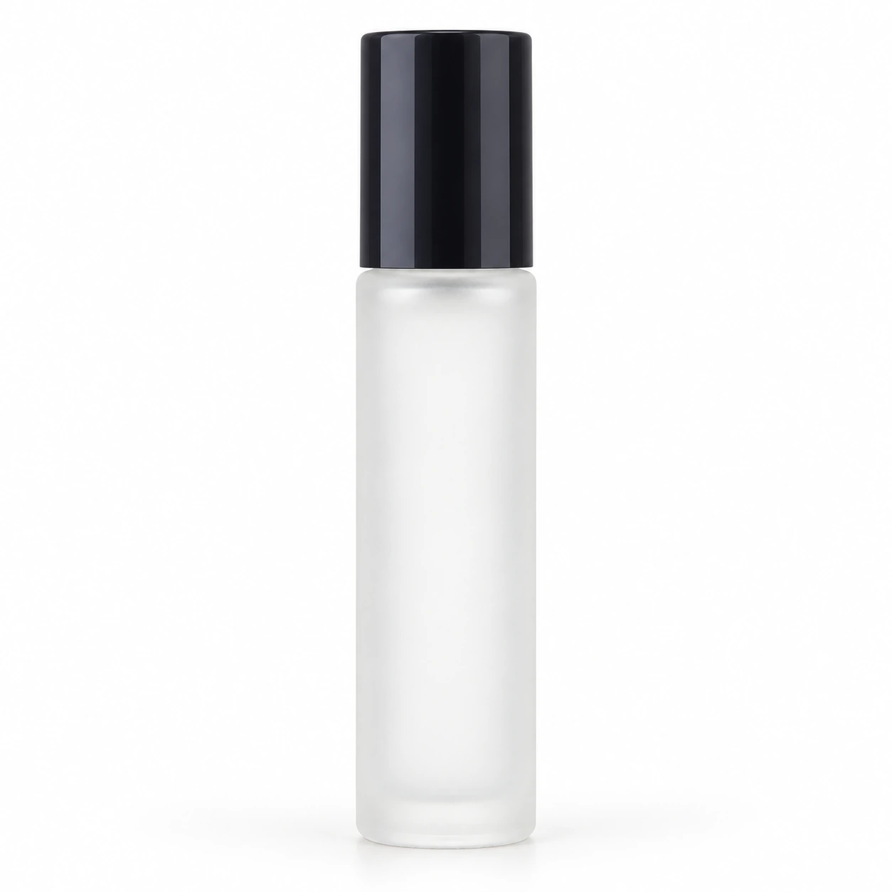 10ml Clear Frosted Glass Roller Bottle on a clean light studio background
