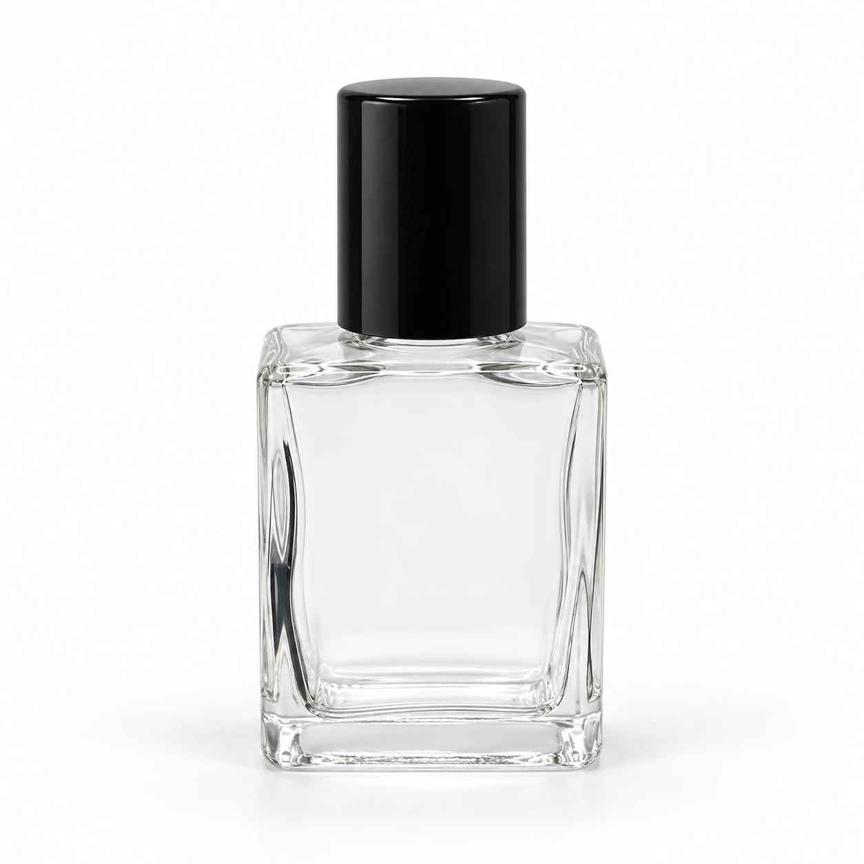 15ml Square Glass Perfume Oil Roller Bottle on a clean light studio background