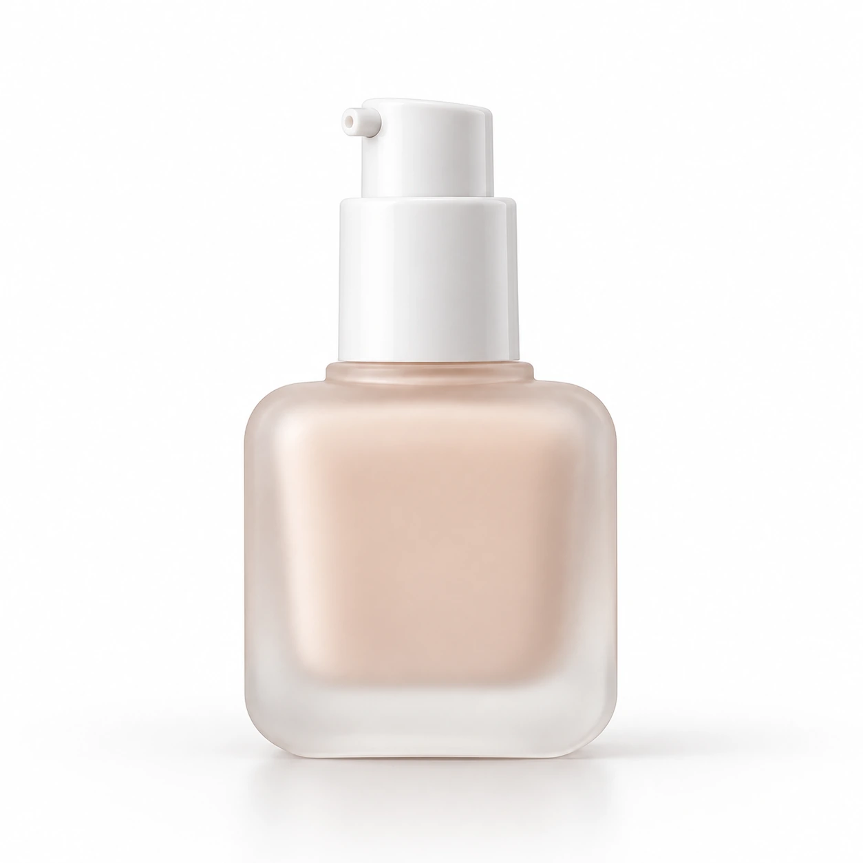 30ml Frosted Glass Foundation Bottle on a clean light studio background
