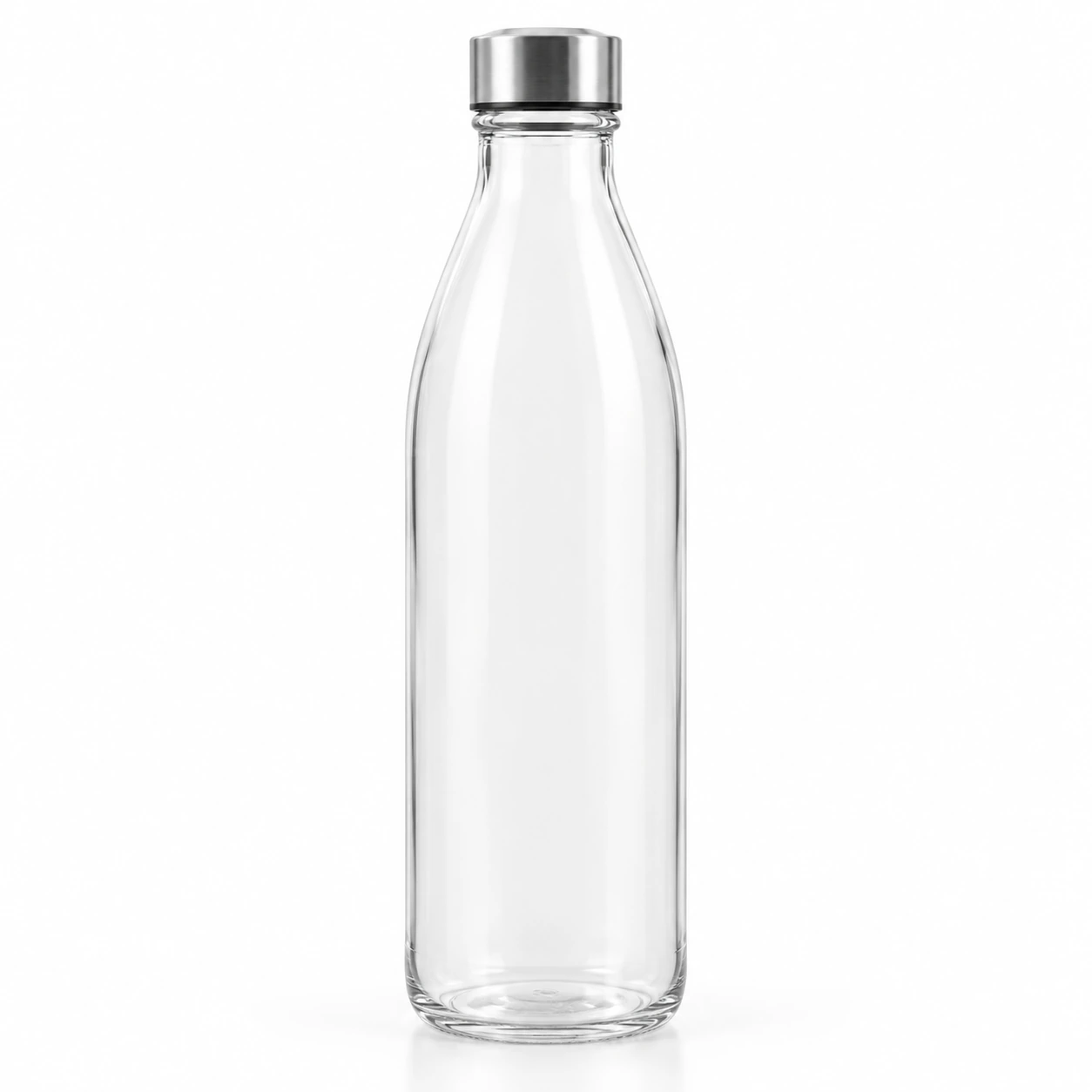1L Glass Juice Bottle on a clean light studio background
