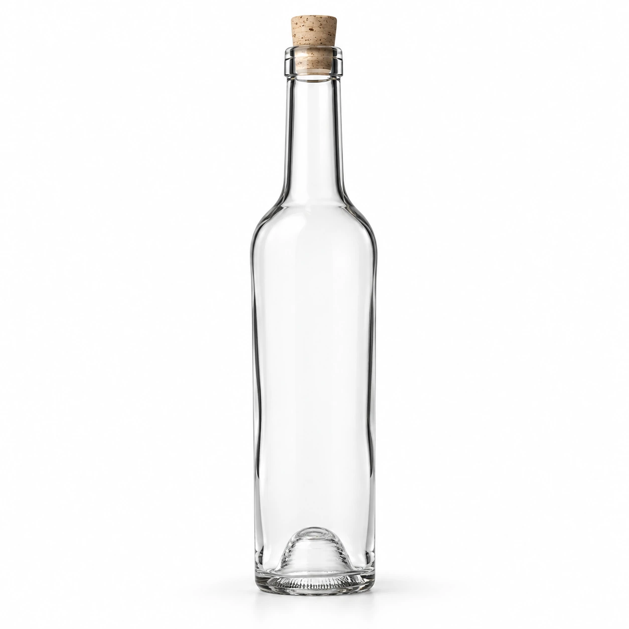 375ml Glass Liquor Bottle on a clean light studio background