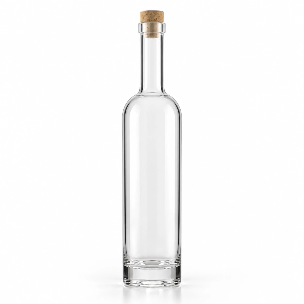 500ml Glass Spirit Bottle on a clean light studio background