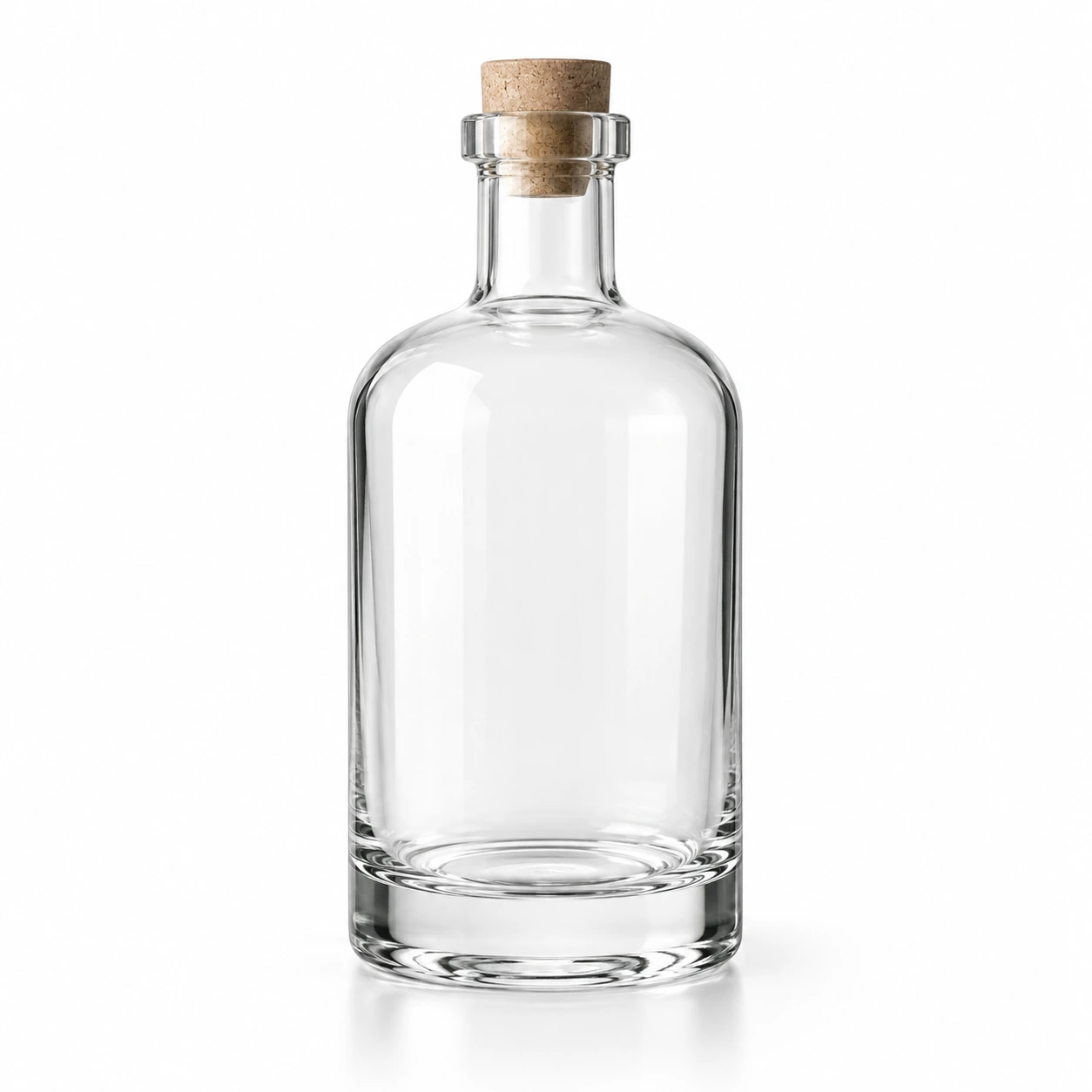 750ml Whiskey Glass Bottle on a clean light studio background