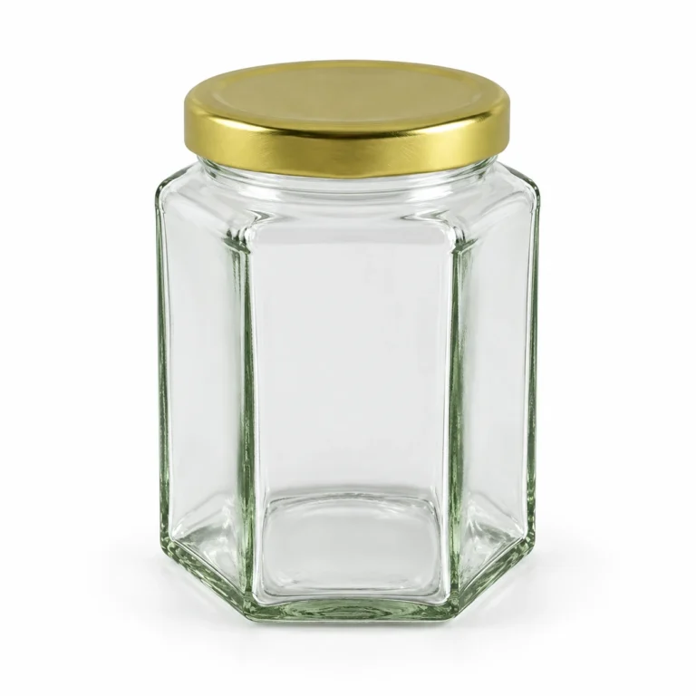 12oz Hexagonal Glass Honey Jar Wholesale