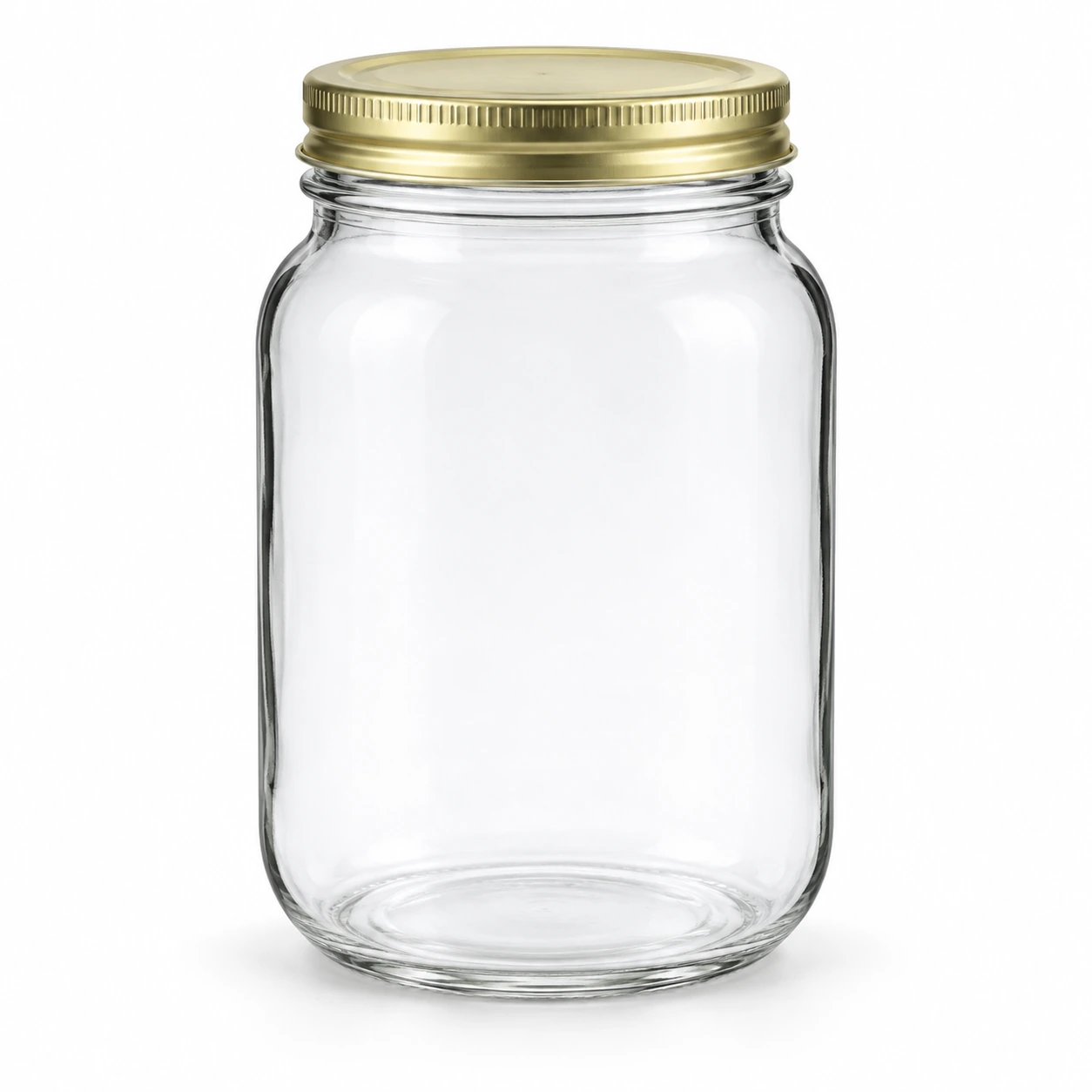 750ml Wide-Mouth Glass Pickle Jar on a clean light studio background