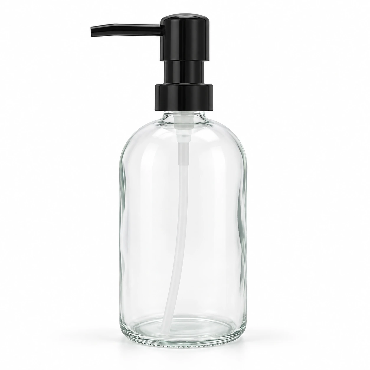 500ml Glass Bathroom Dispenser Bottle on a clean light studio background