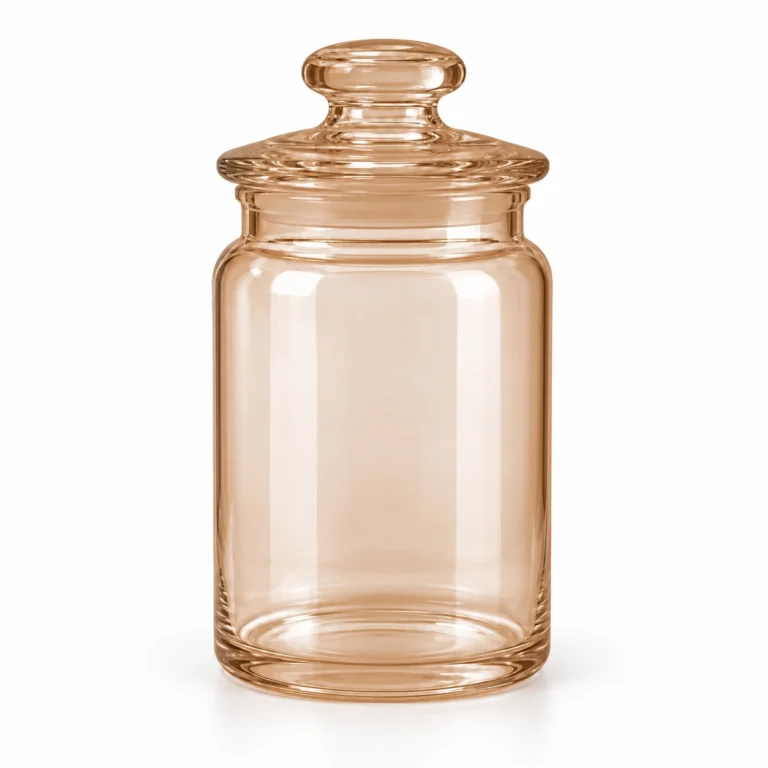 Colored Glass Storage Jar with Lid Wholesale