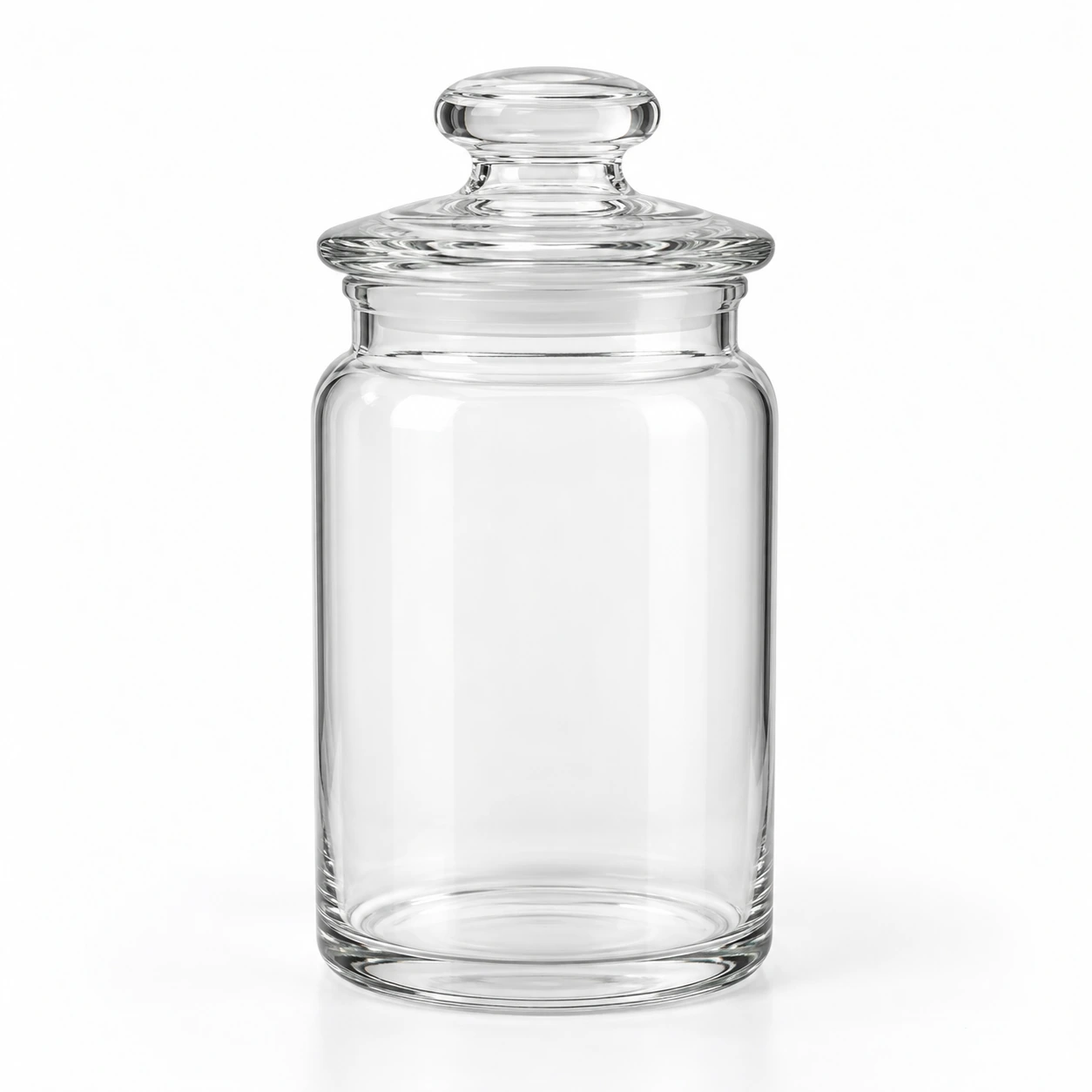 Apothecary-Style Glass Storage Jar on a clean light studio background