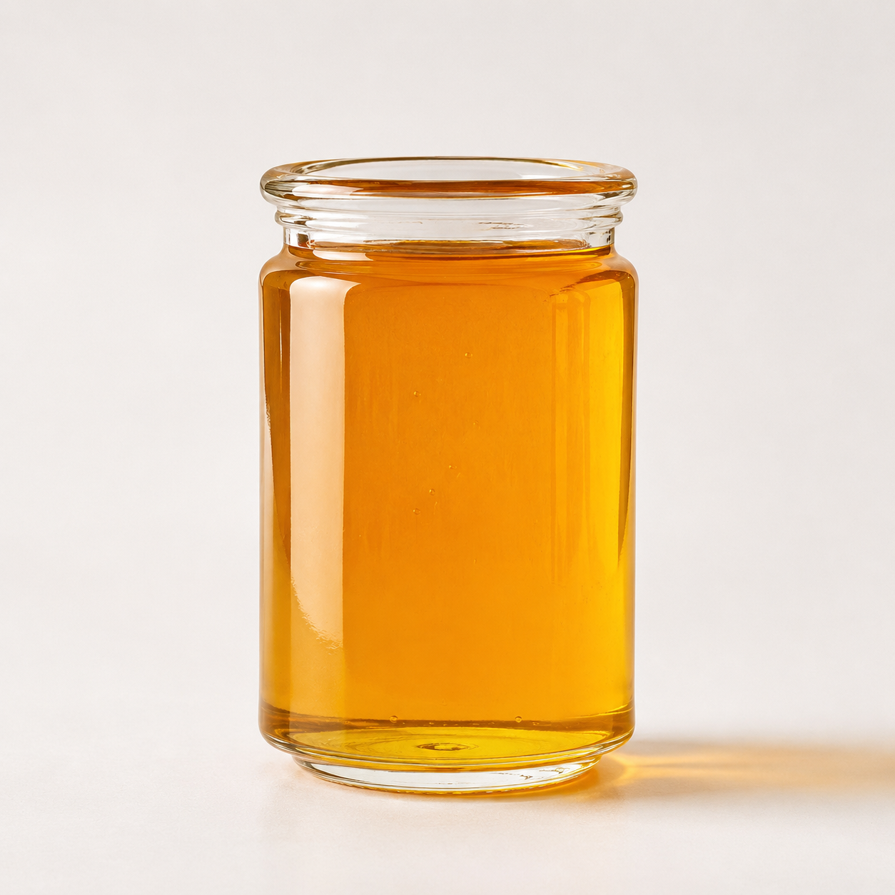 Clear glass honey jar for custom food packaging