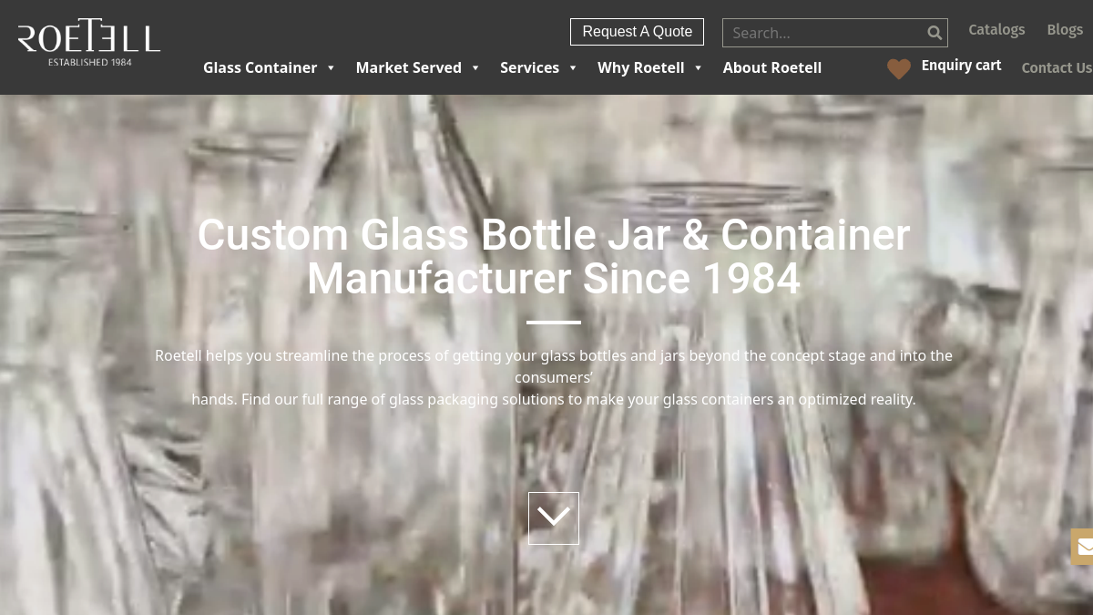 Roetell official website homepage first-screen screenshot