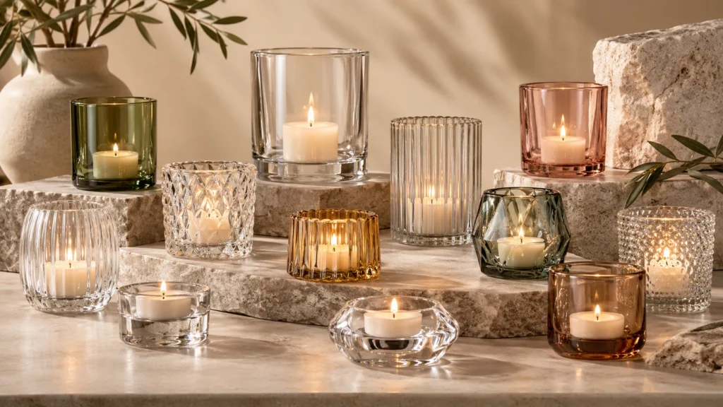 Glass Candle Holders