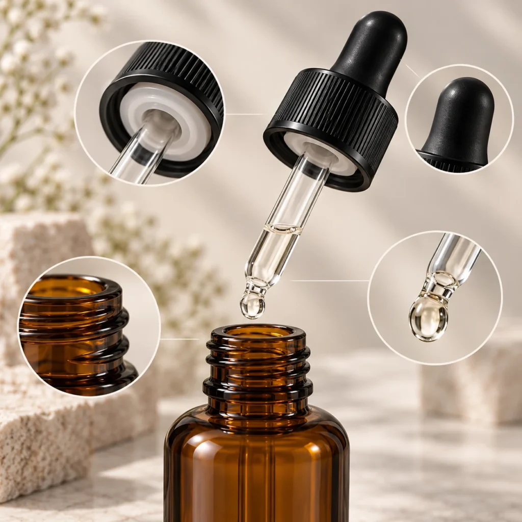 Custom Glass Dropper Bottles decoration and finishing