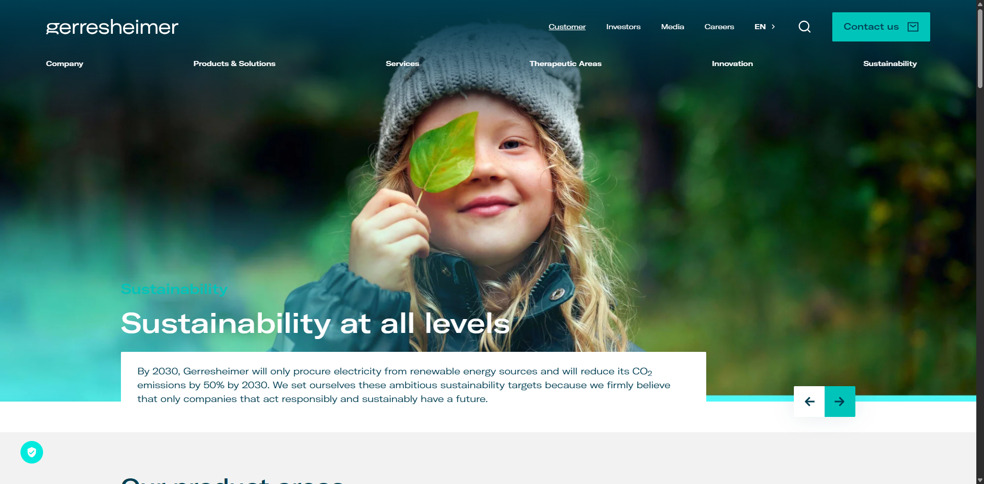 Gerresheimer official website homepage screenshot