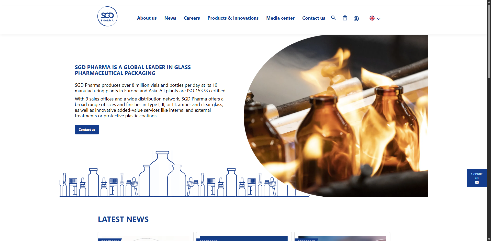 SGD Pharma official website homepage screenshot