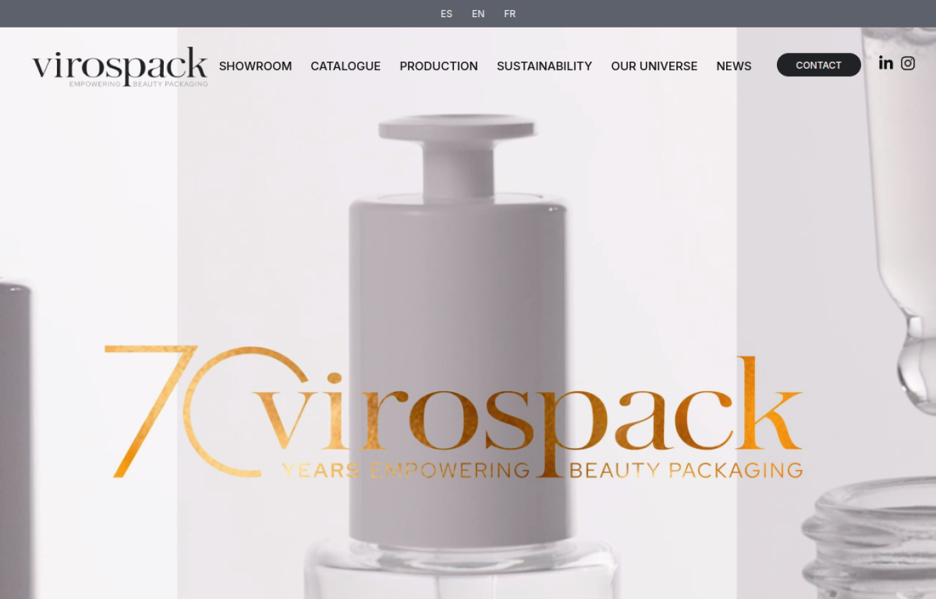 Virospack official website homepage screenshot