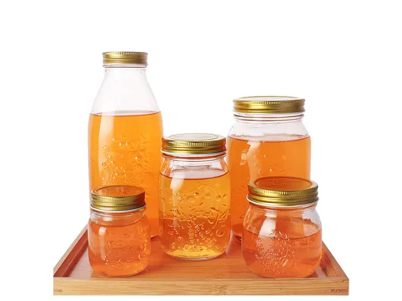 HaiLu glass honey jars in various sizes