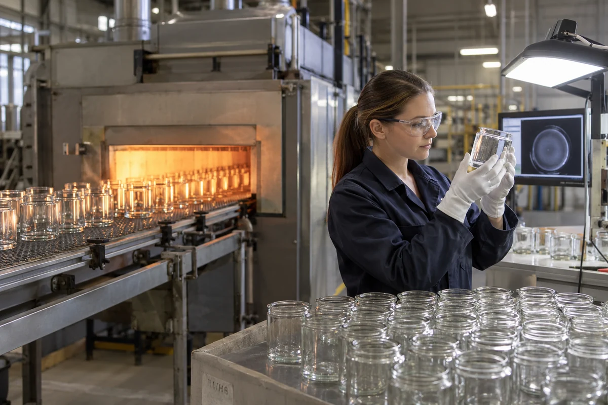 Thermal shock and annealing inspection for glass candle jars