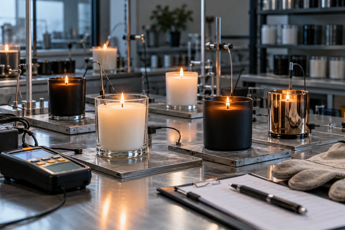Burn testing coated vs clear glass candle jars