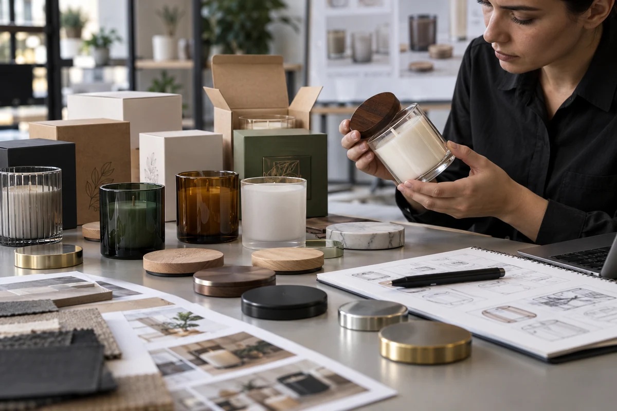 Turnkey customization and lid matching for glass candle jars