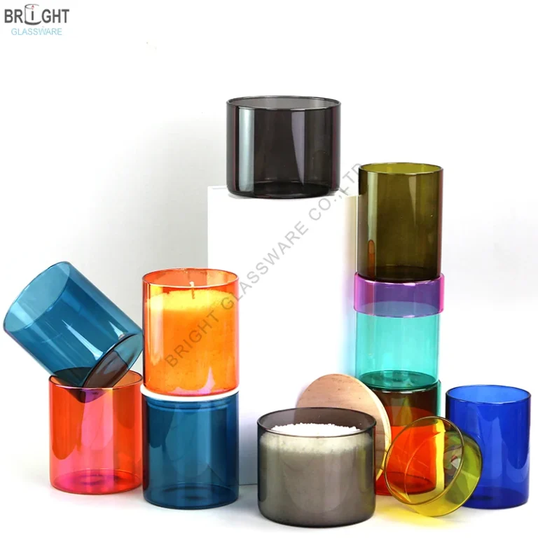 Single-Wall Borosilicate Glass Candle Jars Wholesale